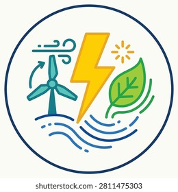 Icon representing eco friendly energy sources