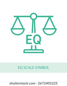 Un icono que representa el símbolo de la escala de ecuación, diseñado para mejorar la vida y las habilidades suaves.