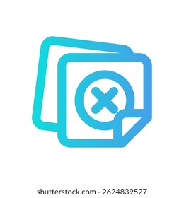 Icon representing an error or cancellation, suitable for user interface alerts and notifications.