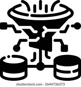 Icon representing filtered AI-generated output. Great for applications ensuring clean and safe final results in AI tasks.