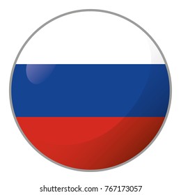 Icon representing the flag of Russia. Ideal for catalogs of institutional materials and geography