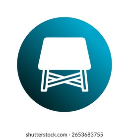 Icon representing a folding table suitable for camping and outdoor activities for your project