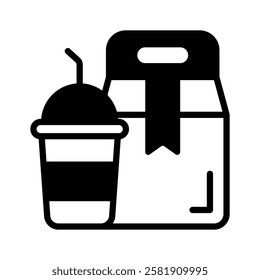 Icon representing food and drink category in a store