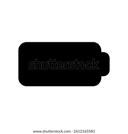 Icon representing a fully discharged power cell needing immediate charging