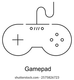 An icon representing a gamepad, a handheld controller used to interact with video games across various platforms.