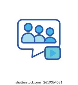 An icon representing group video chats.