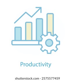  Icon Representing Growth and Efficiency in Productivity