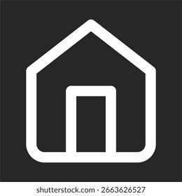 Ícone que representa a home page ou o painel. Fundo: preto.