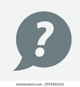 Icon representing inquiry, uncertainty, doubt, search, help, and clarification symbol.
