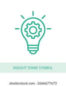 Um ícone que representa o símbolo de faísca do insight, projetado para melhorar a vida e as habilidades visuais temáticas.