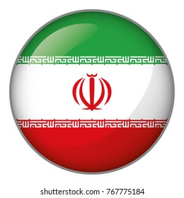 Icon representing Iran's flag button. Ideal for catalogs of institutional materials and geography