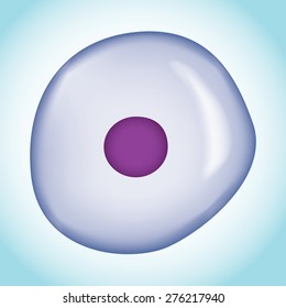 Icon representing an isolated microscopic cell. Ideal for promotional and institutional materials
