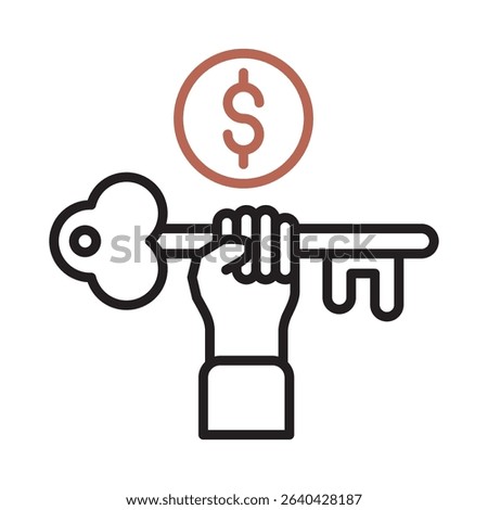 An icon representing key succes in financial strategy context.