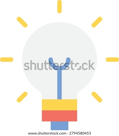 An icon representing a lightbulb, symbolizing ideas, innovation, creativity, and inspiration.