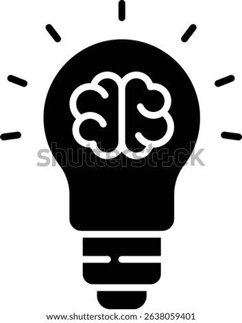 An icon representing mindset, showing a person’s way of thinking, attitude, and approach to growth and overcoming challenges. Mindset icon. Glyph icon