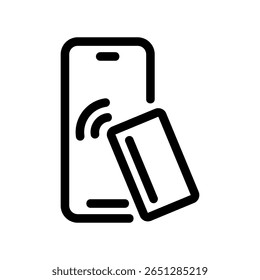 Icon representing Near Field Communication NFC or mobile payment