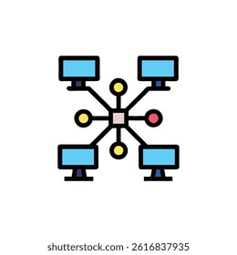An icon representing open network connections.