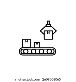 Icon representing package sorting, highlighting efficient logistics and organized delivery.