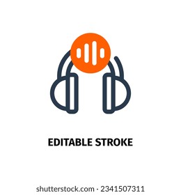 An icon representing a pair of headphones for audio listening.