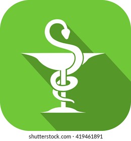 Icon representing the Pharmacy and pharmacists as well as medicines and the treatments