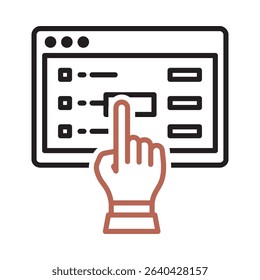An icon representing prioritizing clicks in financial strategy context.