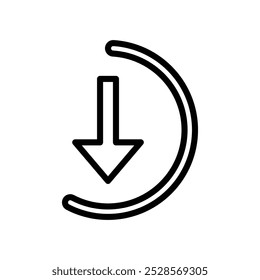 Icon representing the process of downloading or file transfer.