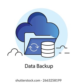 Icon representing the process of saving data for recovery.