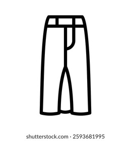Icon representing regular pants or trousers for outfits