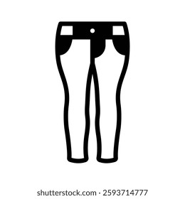 Icon representing regular pants or trousers for outfits