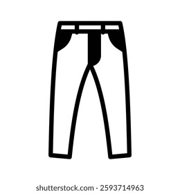 Icon representing regular pants or trousers for outfits