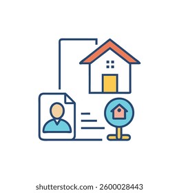 An icon representing rental property management for services.