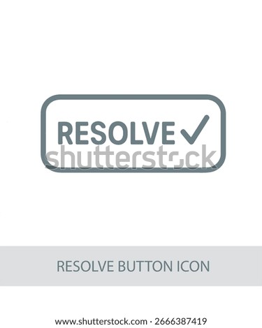An icon representing resolve button icon, useful for personal growth and soft skill development visuals.