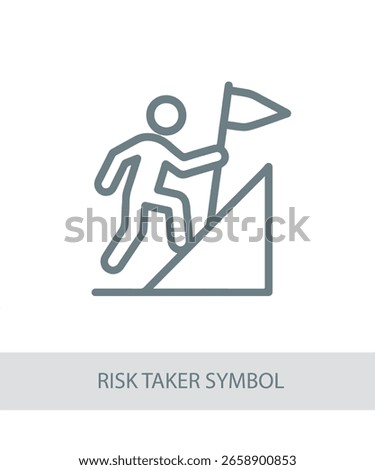 An icon representing risk taker symbol, useful for personal growth and soft skill development visuals.