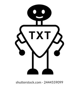 Icon representing robot,txt, search engine crawlers, website indexing, visibility, robots exclusion protocol, crawler directives, seo directives, crawler control, and indexing management.