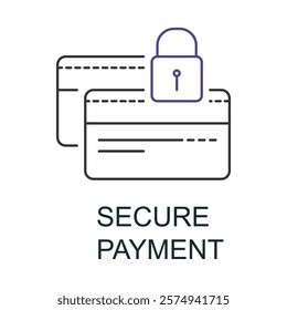 Icon representing safe online financial transactions through encryption and verification.