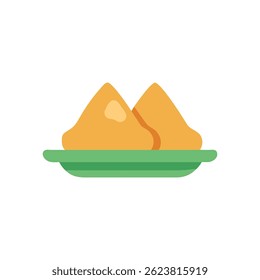An icon representing samosas as part of traditional food offerings.