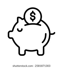 Icon representing savings or money management in shopping