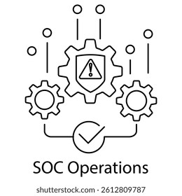Icon representing a Security Operations Center.