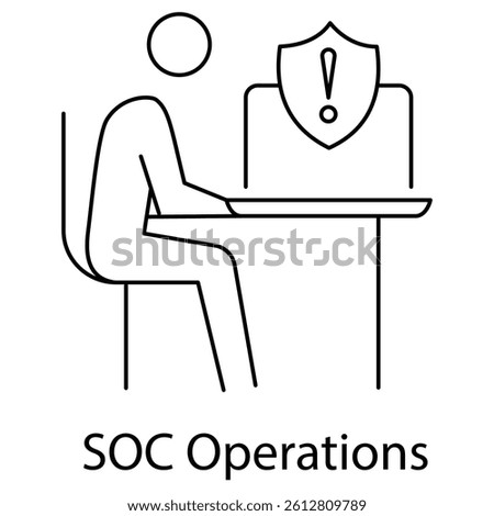 Icon representing a Security Operations Center.