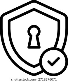 Icono que representa la seguridad, la protección y la confianza, adecuado para aplicaciones de Sitio web de ciberseguridad, seguridad y protección.