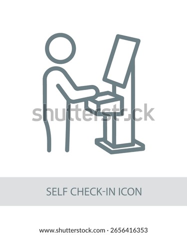 An icon representing self check-in icon, useful for life skills and personal development visuals.