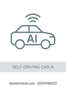 Un icono que representa el aire de auto-conducción del coche, utilizado en AI, tecnología, o diseños de interfaz futuristas.
