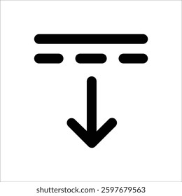 An icon representing the "Send to Backward" function, used to move an object one layer behind others in design software.