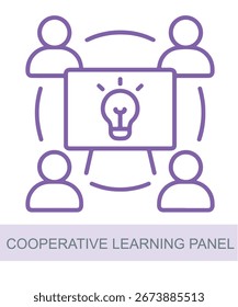 Um ícone que representa o contrato de aprendizado compartilhado, projetado para uso em IA e recursos visuais relacionados à tecnologia.