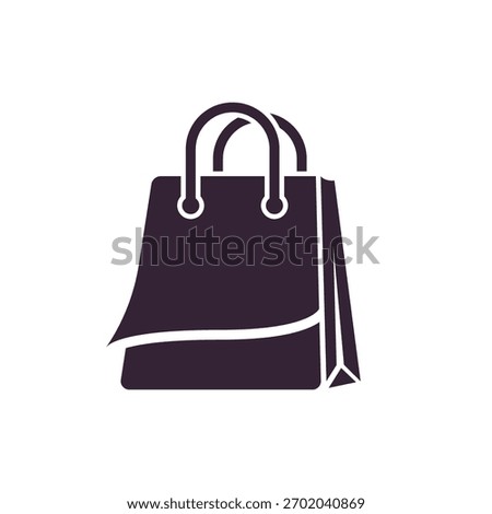 An icon representing a shopping bag, perfect for e-commerce, retail, and sales promotions, symbolizing consumerism and commerce