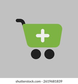 Icon representing a shopping cart, ideal for e-commerce or online store applications.