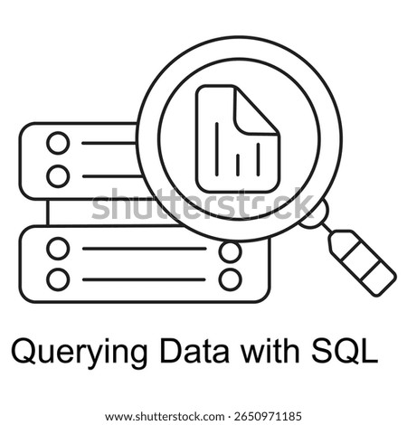 Icon representing the skill of writing SQL queries to extract, manipulate, and manage structured data from databases.
