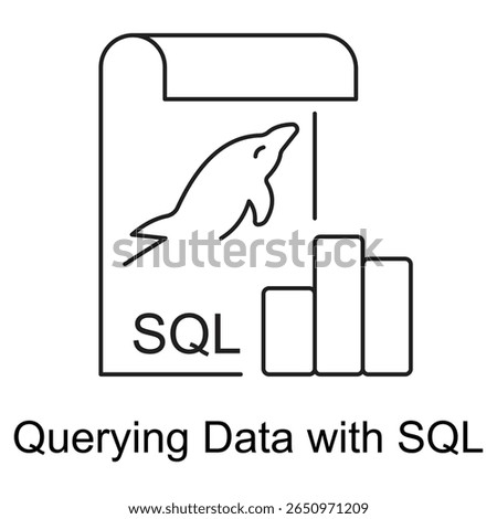 Icon representing the skill of writing SQL queries to extract, manipulate, and manage structured data from databases.