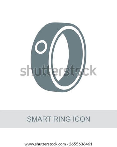 An icon representing smart ring icon, used in AI, tech, or futuristic interface designs.