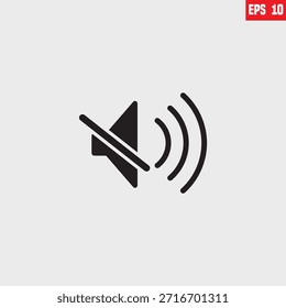 Icono que representa una función de sonido o volumen mudo, es un elemento de interfaz de usuario común que se utiliza en varios dispositivos y aplicaciones para silenciar la salida de audio. 